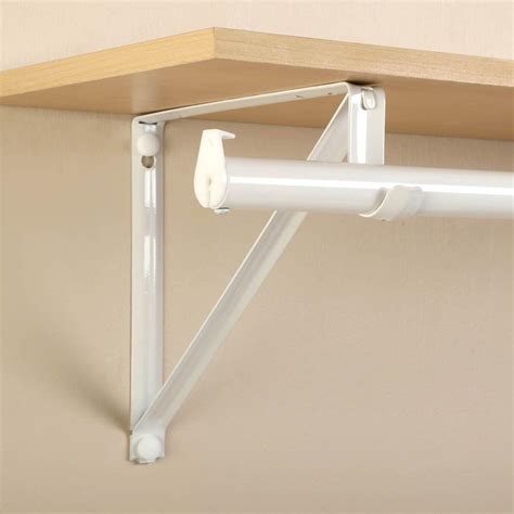 metal closet bar brackets|adjustable shelf rod support bracket.